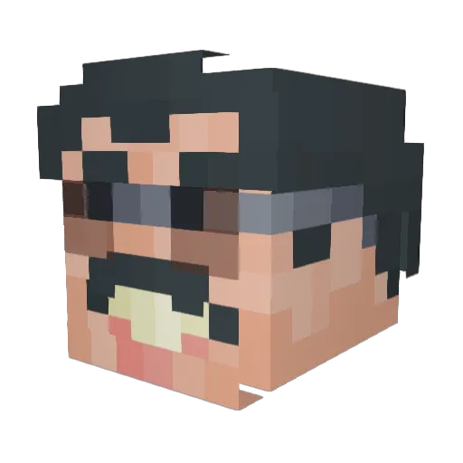 Lyletta Minecraft avatar head, 3D render