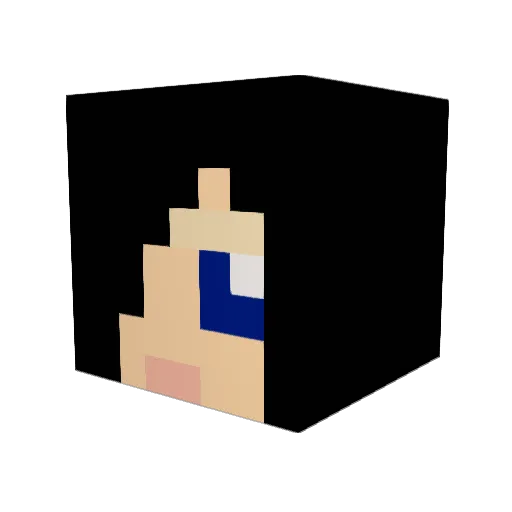Lyli103 Minecraft avatar head, 3D render