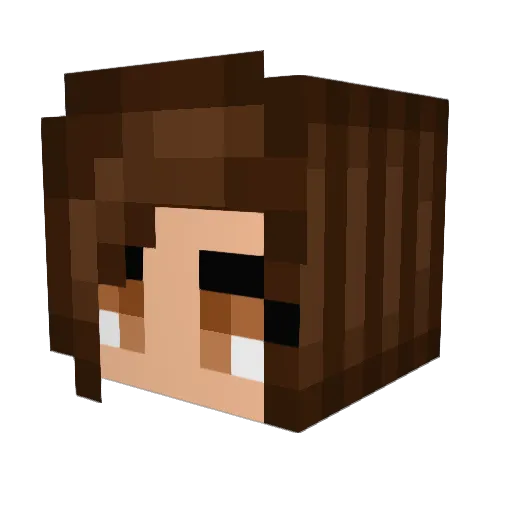 Lylida Minecraft avatar head, 3D render