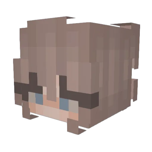 Lyllanore Minecraft avatar head, 3D render