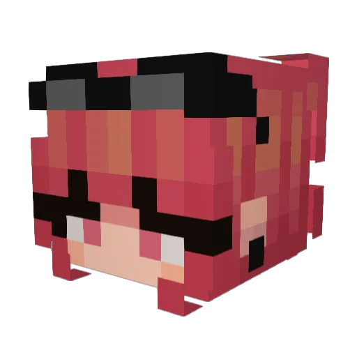 Lyllian77 Minecraft avatar head, 3D render