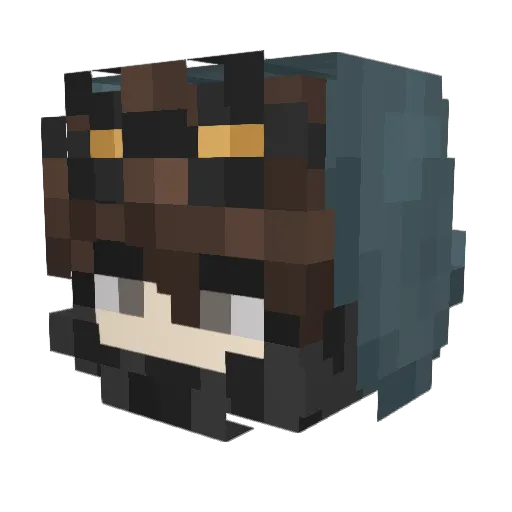 LyllianRage Minecraft avatar head, 3D render