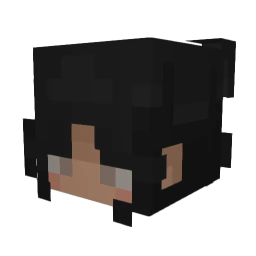 Lylxh Minecraft avatar head, 3D render