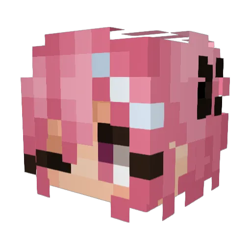 LylyLeiLei Minecraft avatar head, 3D render