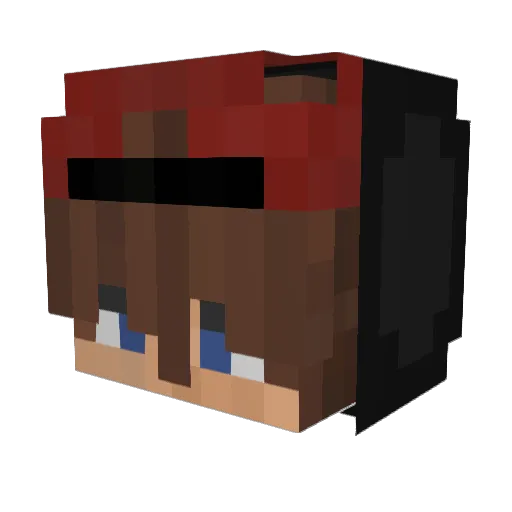 Lymiax Minecraft avatar head, 3D render