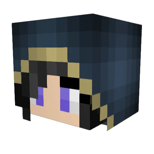 Lymsical Minecraft avatar head, 3D render