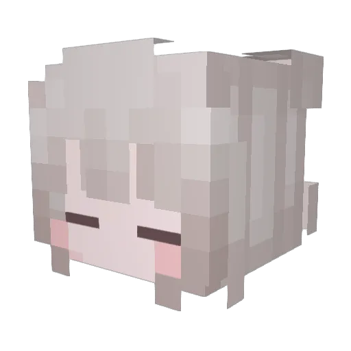 Lyn1_ Minecraft avatar head, 3D render