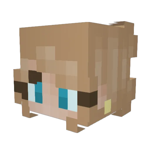 LynaAndLife Minecraft avatar head, 3D render