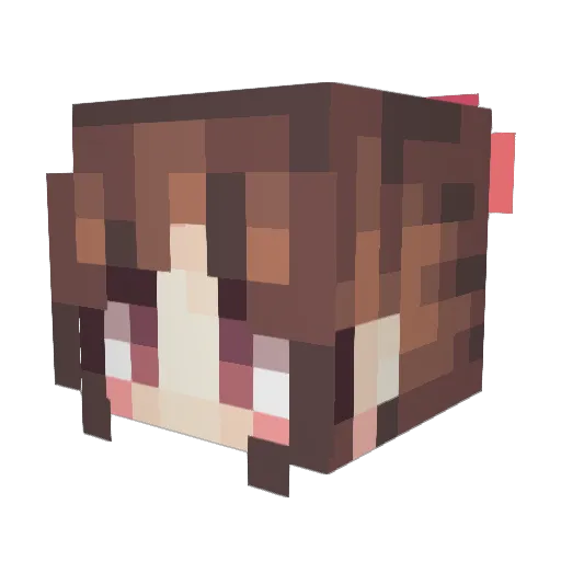 LynaGamer Minecraft avatar head, 3D render
