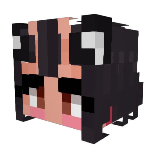 LynariNya Minecraft avatar head, 3D render