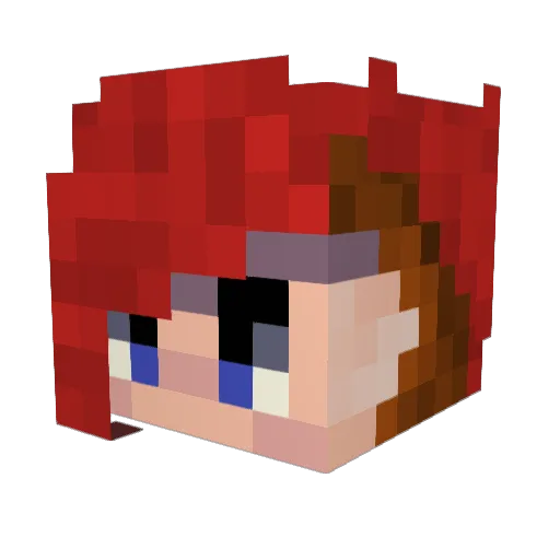 Lyncaa Minecraft avatar head, 3D render