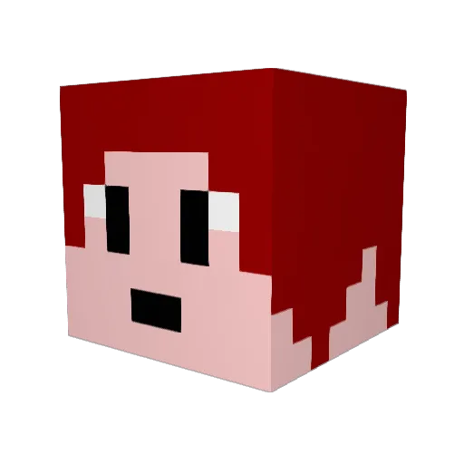 Lyncas Minecraft avatar head, 3D render