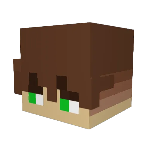 Lyncelol Minecraft avatar head, 3D render