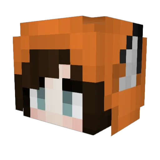 Lyndea Minecraft avatar head, 3D render