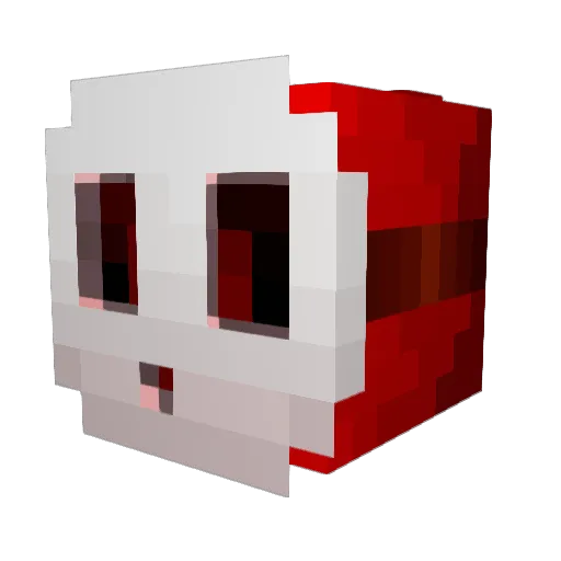 Lyndly Minecraft avatar head, 3D render