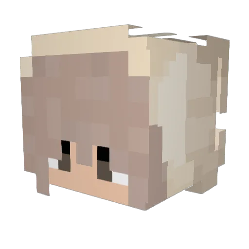 Lyndoa Minecraft avatar head, 3D render