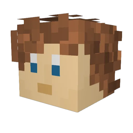 Lyndonian Minecraft avatar head, 3D render