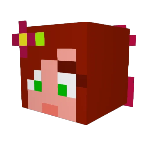LyndsayNicole Minecraft avatar head, 3D render