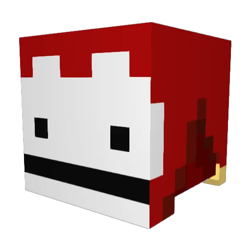 Lynest Minecraft avatar head, 3D render