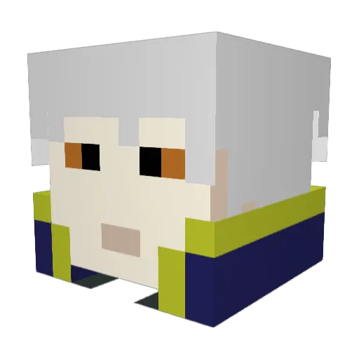 Lyngan Minecraft avatar head, 3D render