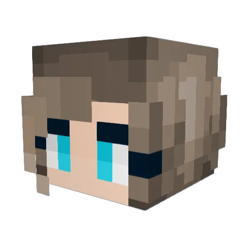Lynixity Minecraft avatar head, 3D render