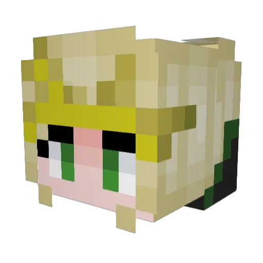 LynnSkywalker Minecraft avatar head, 3D render