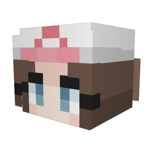 LynnTea Minecraft avatar head, 3D render