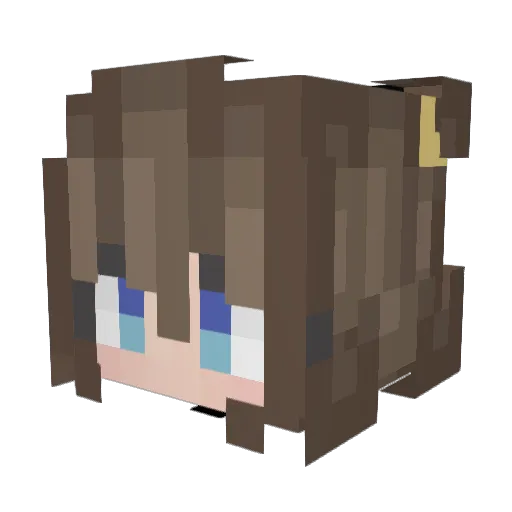 LynnUX Minecraft avatar head, 3D render
