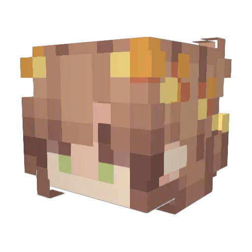 LynnVal Minecraft avatar head, 3D render