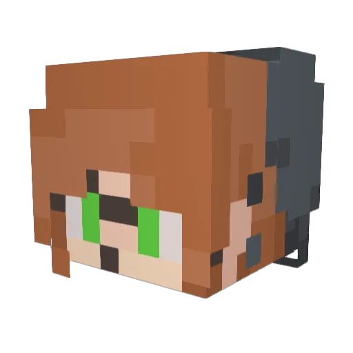 Lynn_03 Minecraft avatar head, 3D render