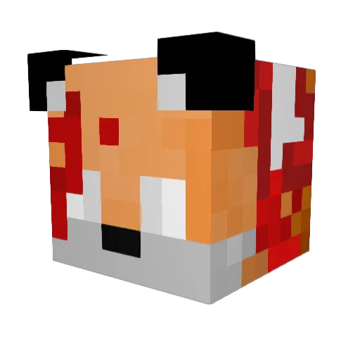 Lynncrow Minecraft avatar head, 3D render