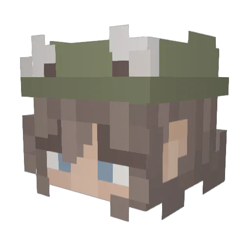 LynneUWU Minecraft avatar head, 3D render