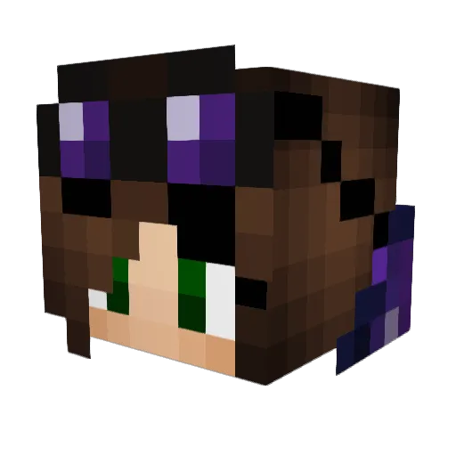 Lynneti Minecraft avatar head, 3D render