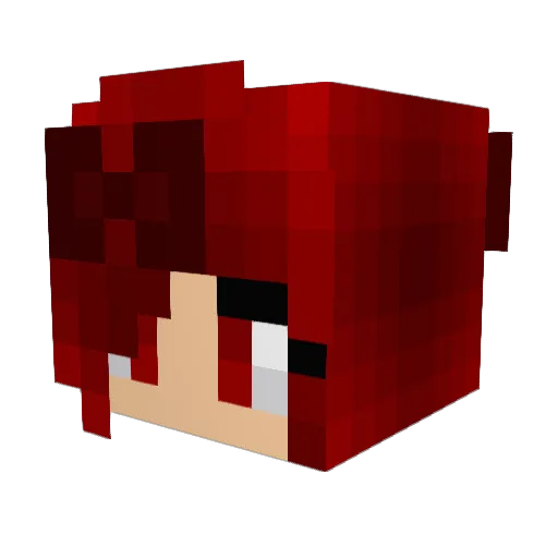 Lynnsane Minecraft avatar head, 3D render