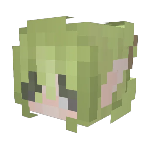 Lynpha Minecraft avatar head, 3D render