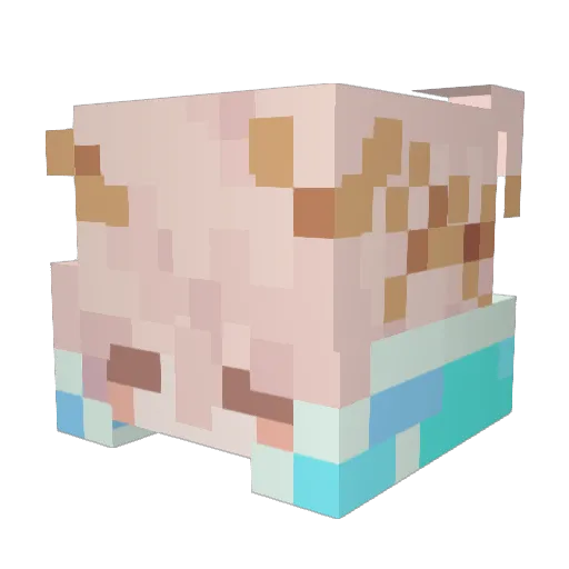 Lynraeth Minecraft avatar head, 3D render