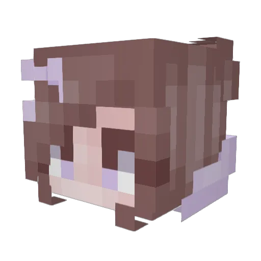 Lynstaria Minecraft avatar head, 3D render
