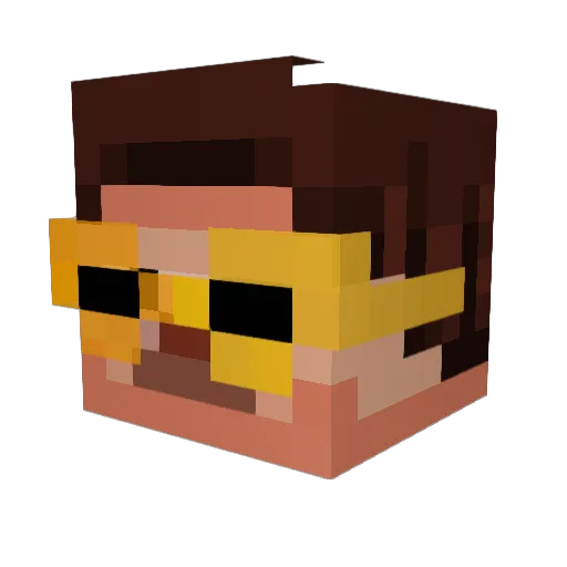 Lynx0007 Minecraft avatar head, 3D render