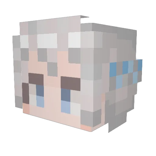 LynxLLY Minecraft avatar head, 3D render