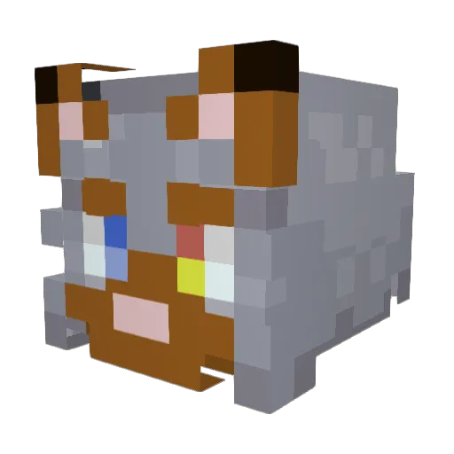 Lynx_Core Minecraft avatar head, 3D render