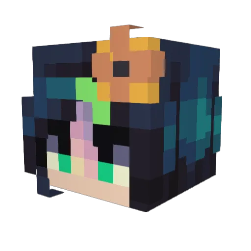 Lynxa789 Minecraft avatar head, 3D render