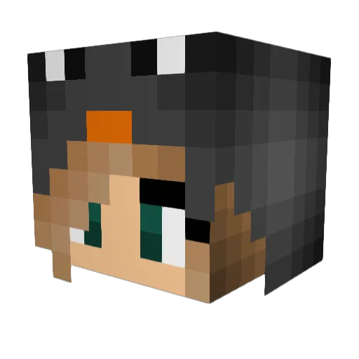 LynxaMew Minecraft avatar head, 3D render