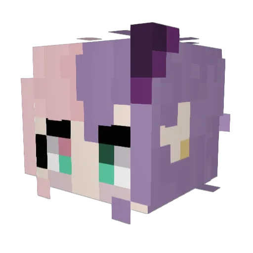 Lynxal0tl Minecraft avatar head, 3D render