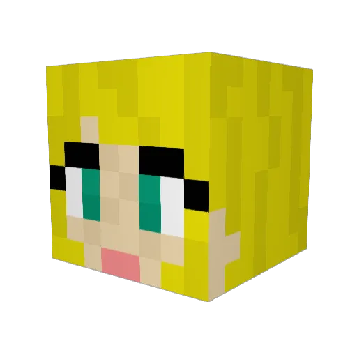 Lynxanin Minecraft avatar head, 3D render