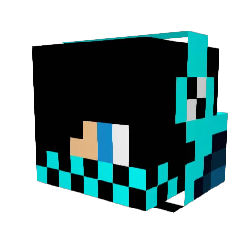 Lynxbest Minecraft avatar head, 3D render