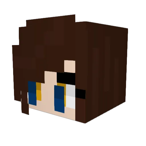 Lynxception Minecraft avatar head, 3D render