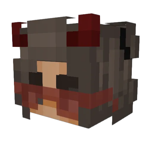 Lynxx818 Minecraft avatar head, 3D render