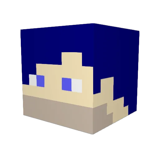 LynxyMK Minecraft avatar head, 3D render
