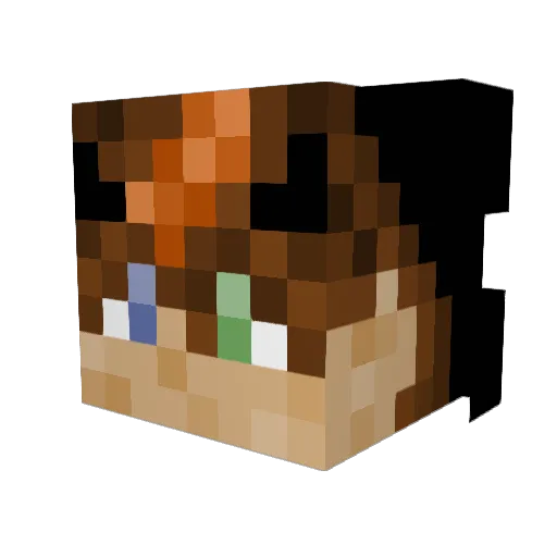 Lynzeh Minecraft avatar head, 3D render