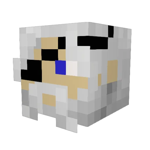 Lyo_Doki Minecraft avatar head, 3D render